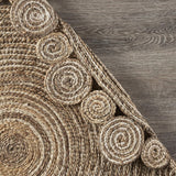 Bleached and Natural Spiral Boutique Jute Rug