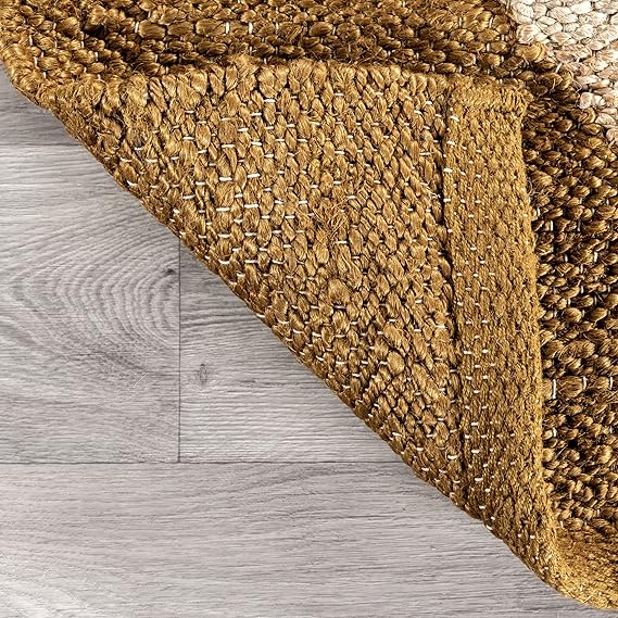 Diamond Jute Area Rug, Neutral Rug Living Room Rug Entryway Hallway Kitchen