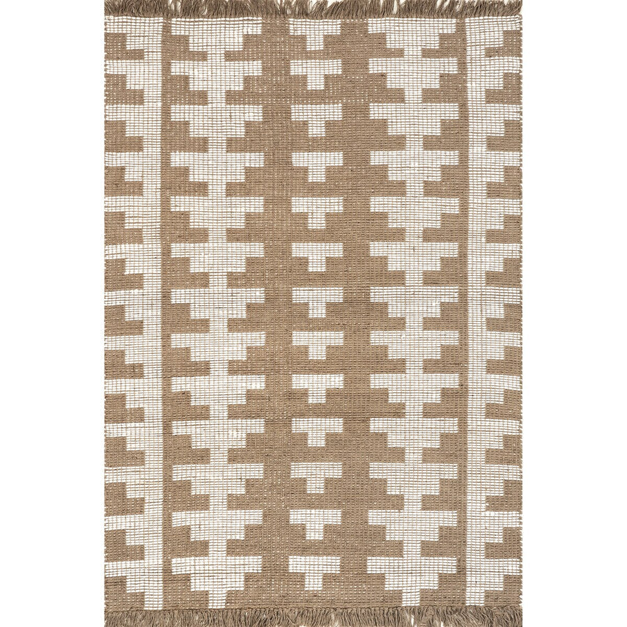 Bohmeian Hemp Jute Fringe Area Rug