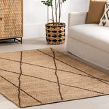 Natural Jute Area Rug, Hand Braided Hemp Rug