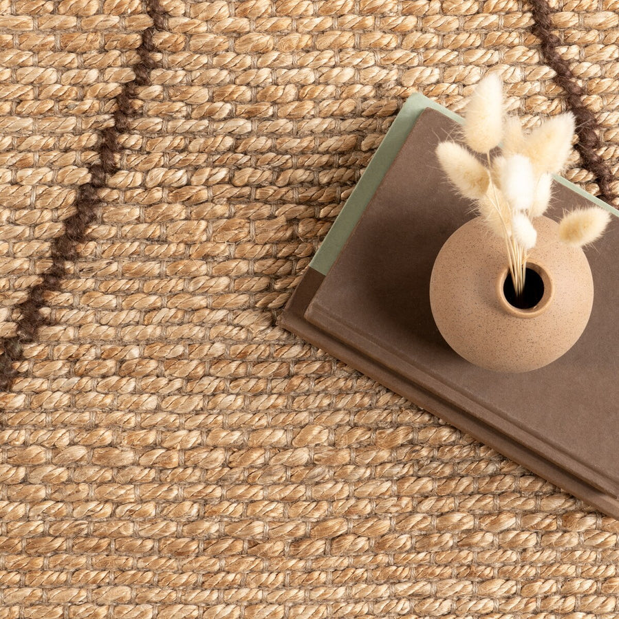 Natural Jute Area Rug, Hand Braided Hemp Rug