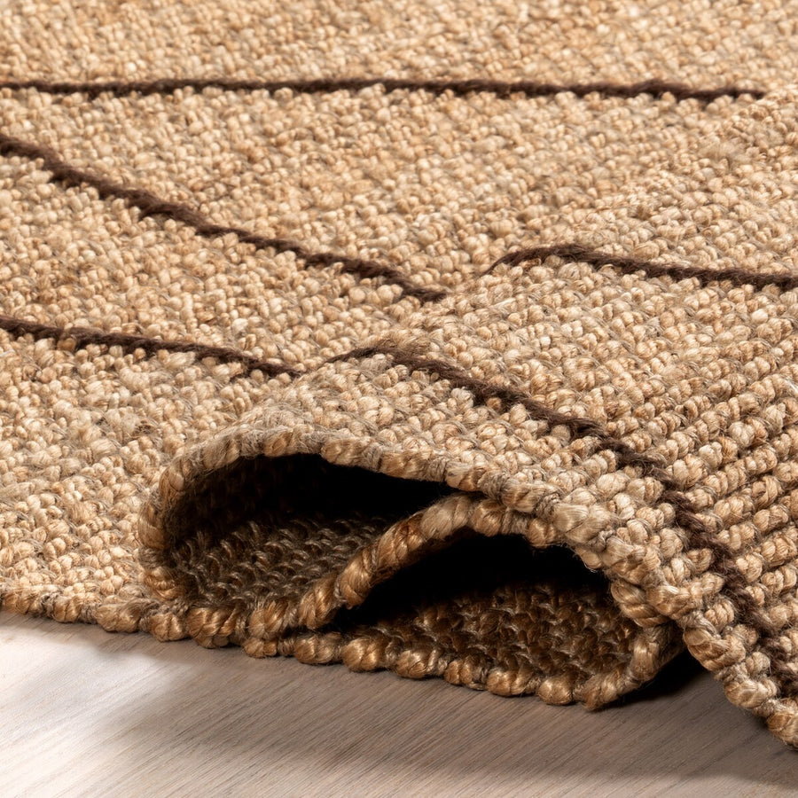 Natural Jute Area Rug, Hand Braided Hemp Rug