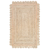 Hand Braided Scalloped Jute Area Rug