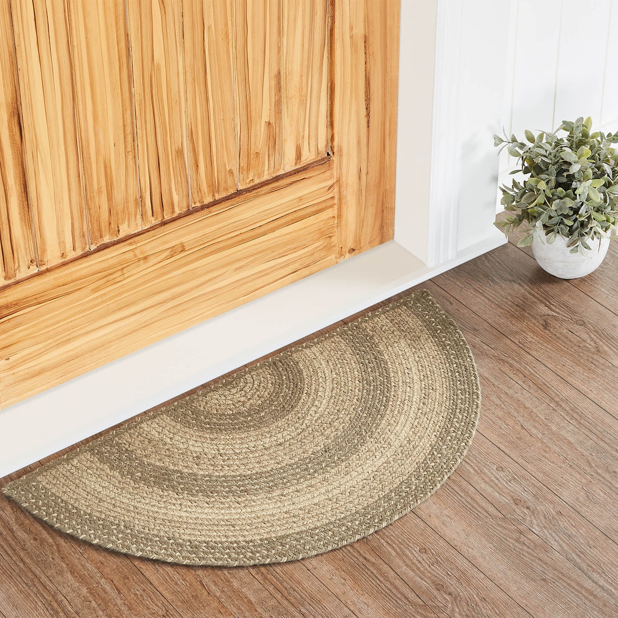 Natural fiber hearth rug, Braided jute hearth rug