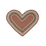 Home Indoor Decorative Jute Heart Rug