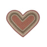 Home Indoor Decorative Jute Heart Rug