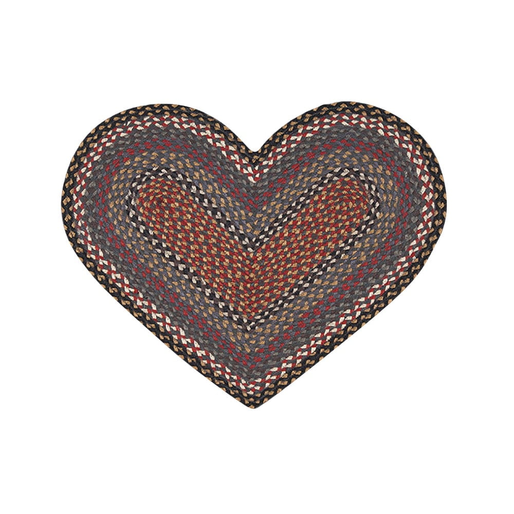 Home Indoor Decorative Jute Heart Rug