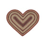 Home Indoor Decorative Jute Heart Rug