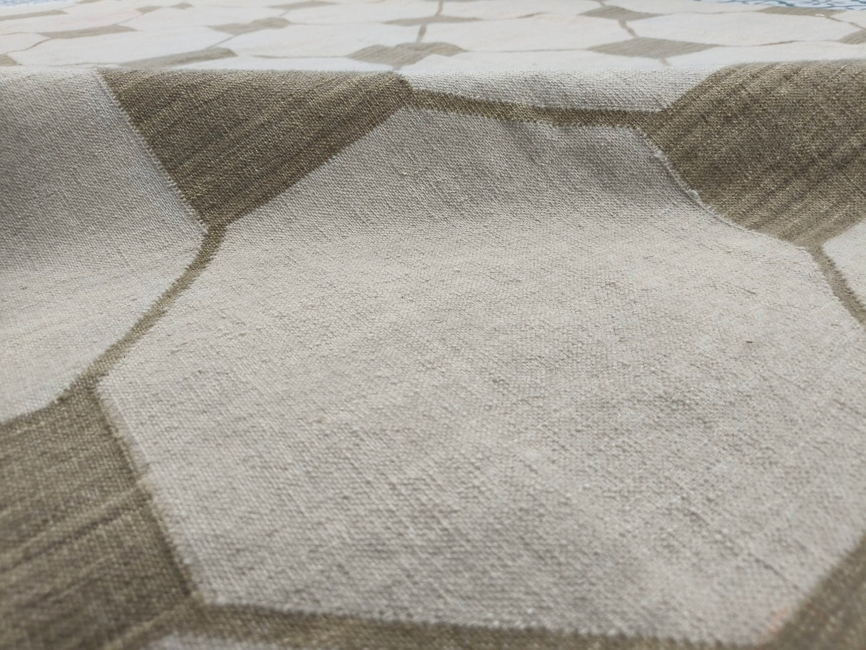 Unique Design Cotton Wool Rug, Handmade Modern Kilim Woven Rug