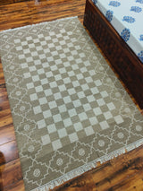 Unique Design Cotton Wool Rug, Handmade Modern Kilim Woven Rug