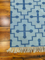 Unique Design Cotton Wool Rug, Handmade Modern Kilim Woven Rug