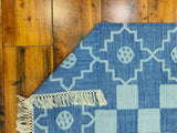 Unique Design Cotton Wool Rug, Handmade Modern Kilim Woven Rug