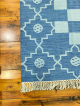 Unique Design Cotton Wool Rug, Handmade Modern Kilim Woven Rug