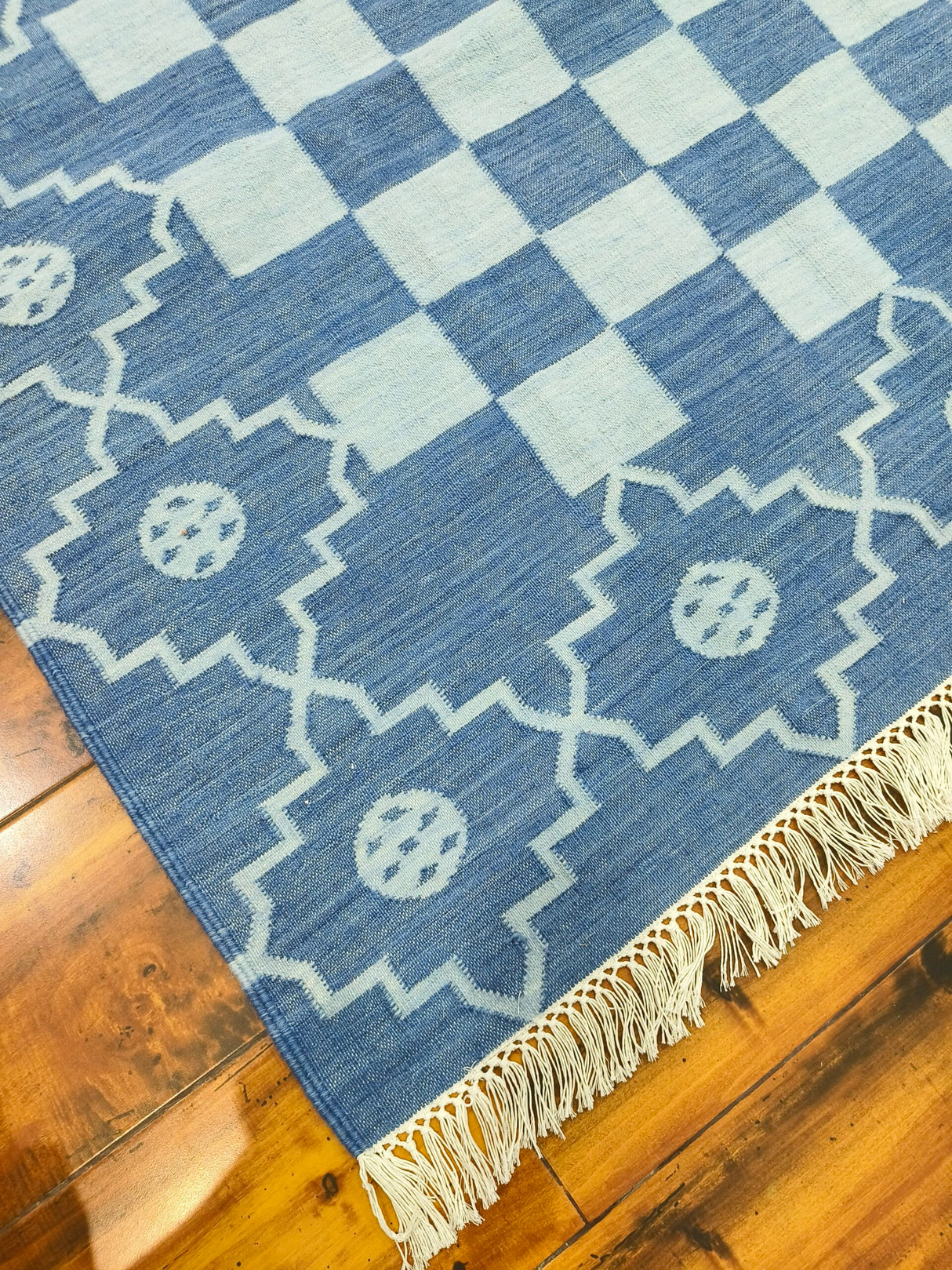 Unique Design Cotton Wool Rug, Handmade Modern Kilim Woven Rug