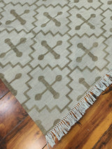 Unique Design Cotton Wool Rug, Handmade Modern Kilim Woven Rug