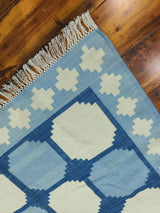 Unique Design Cotton Wool Rug, Handmade Modern Kilim Woven Rug