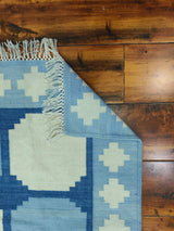 Unique Design Cotton Wool Rug, Handmade Modern Kilim Woven Rug