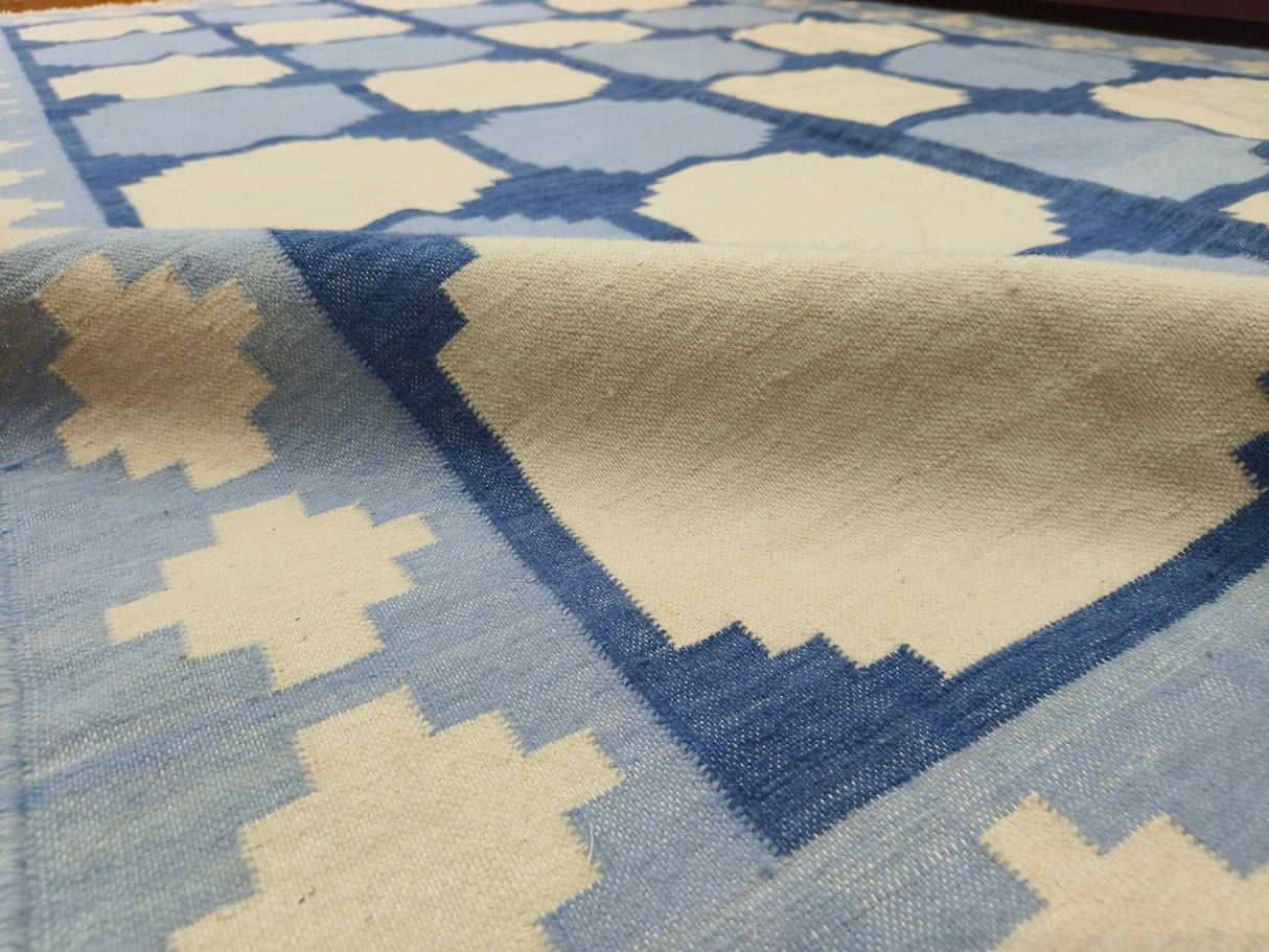 Unique Design Cotton Wool Rug, Handmade Modern Kilim Woven Rug