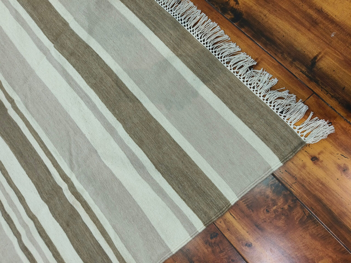 Unique Design Cotton Wool Rug, Handmade Modern Kilim Woven Rug