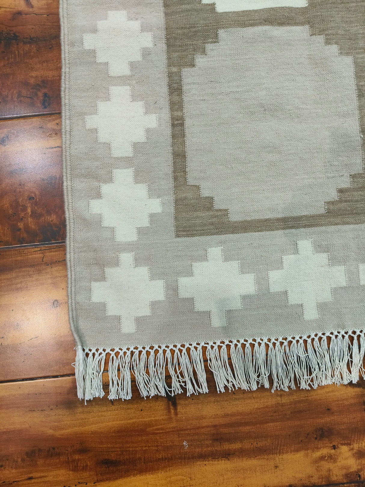 Unique Design Cotton Wool Rug, Handmade Modern Kilim Woven Rug