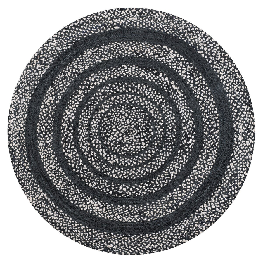 Flora Braided Bohemian Coastal Round Jute Area Rug