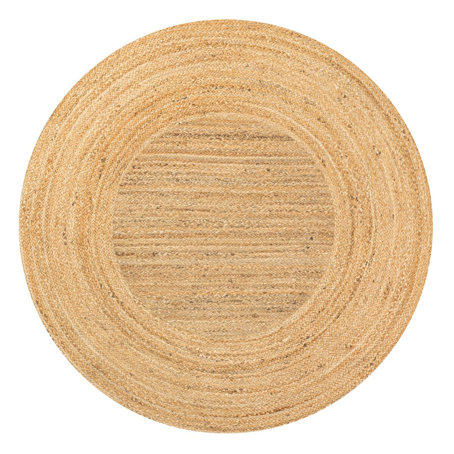 Two-Tone Jute Hippy Circle Area Rug