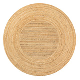 Two-Tone Jute Hippy Circle Area Rug