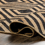 Diamond Jute Area Rug, Neutral Rug Living Room Rug