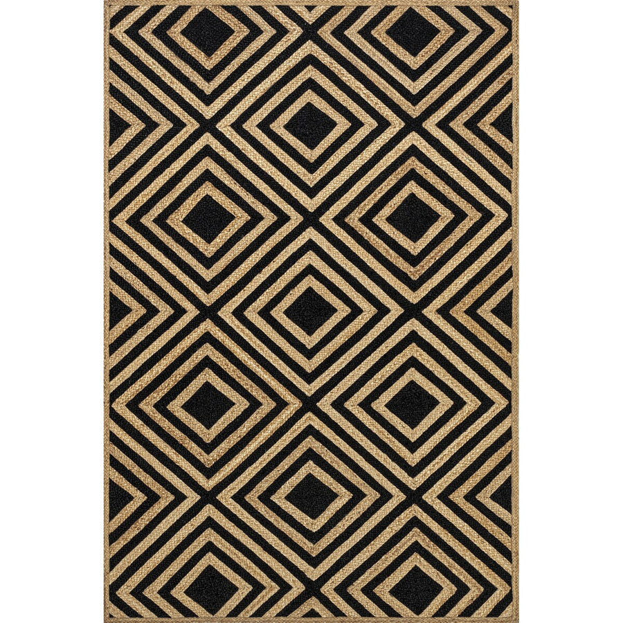 Diamond Jute Area Rug, Neutral Rug Living Room Rug