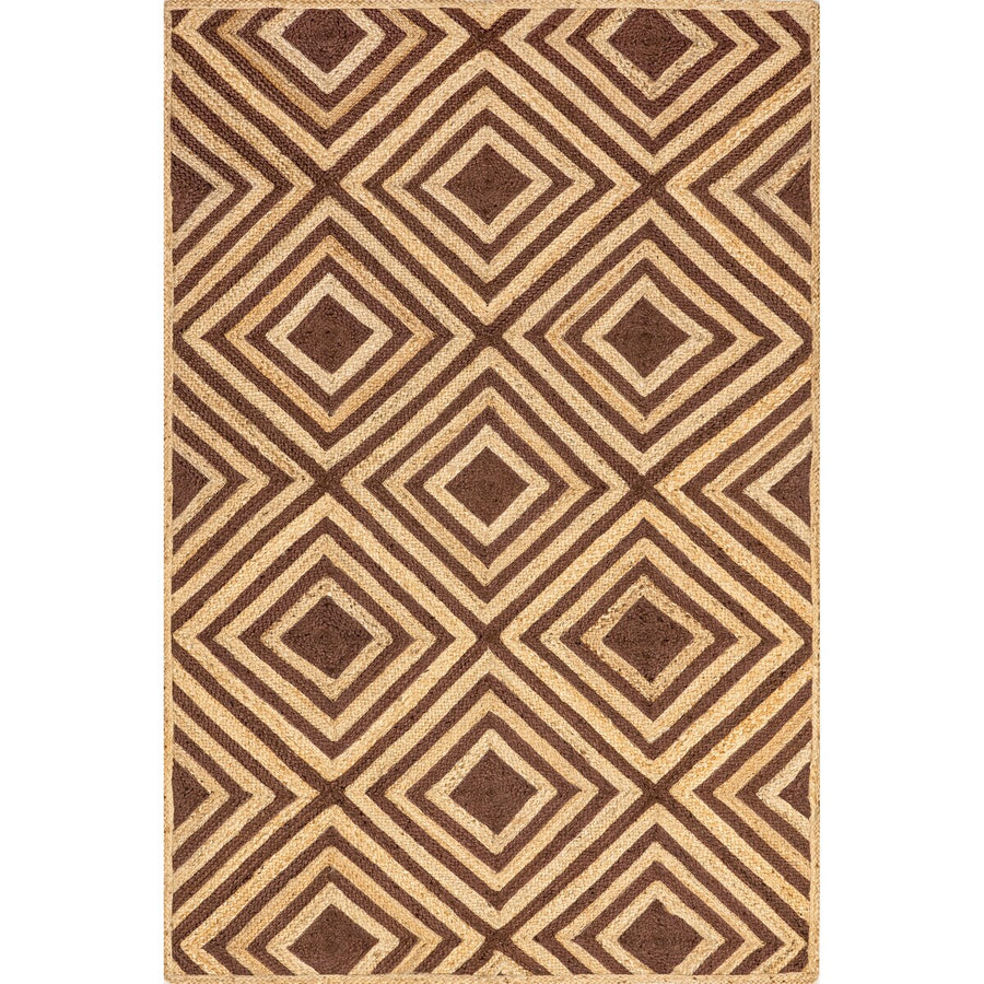 Diamond Jute Area Rug, Neutral Rug Living Room Rug