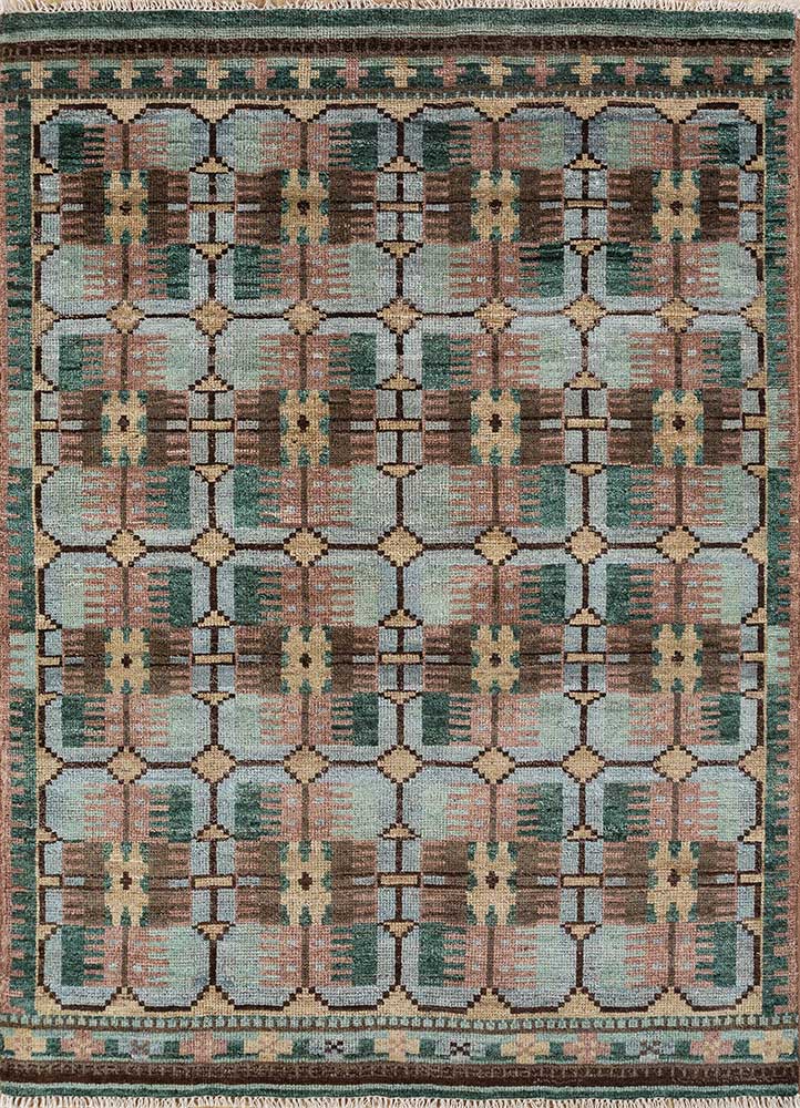 Savana Graphite/Hunter Green Hand Knotted Rugs