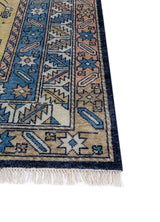 Savana Green/Medieval Blue Hand Knotted Persian Rugs