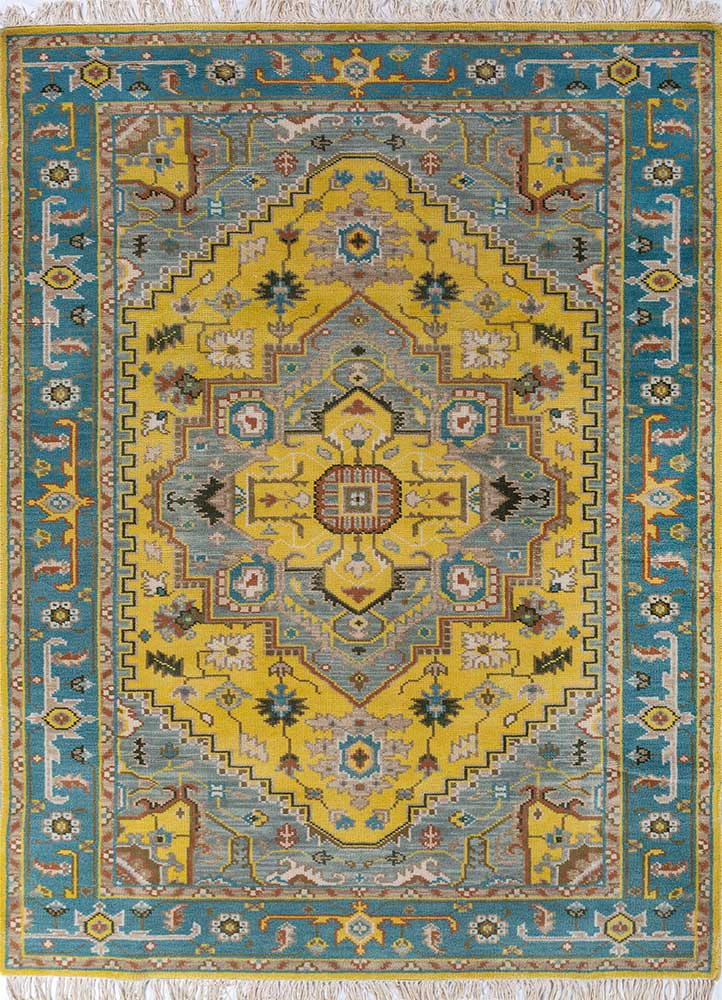 Savana Vibrant Yellow/Capri Vintage Hand Knotted Rugs