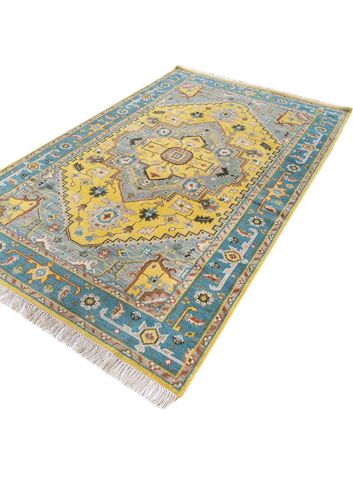 Savana Vibrant Yellow/Capri Vintage Hand Knotted Rugs