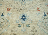 Creamy White/Denim Blue Hand Knotted Heriz Rugs