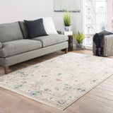 Creamy White/Denim Blue Hand Knotted Heriz Rugs