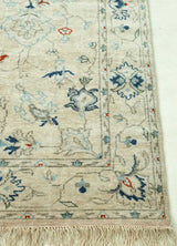 Creamy White/Denim Blue Hand Knotted Heriz Rugs