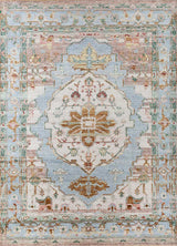 Savana Mystique Beige/Blue Haze Vintage Hand Knotted Rugs