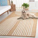 Bordered Natural Jute Braided Rug