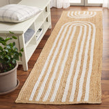 Bordered Natural Jute Braided Rug