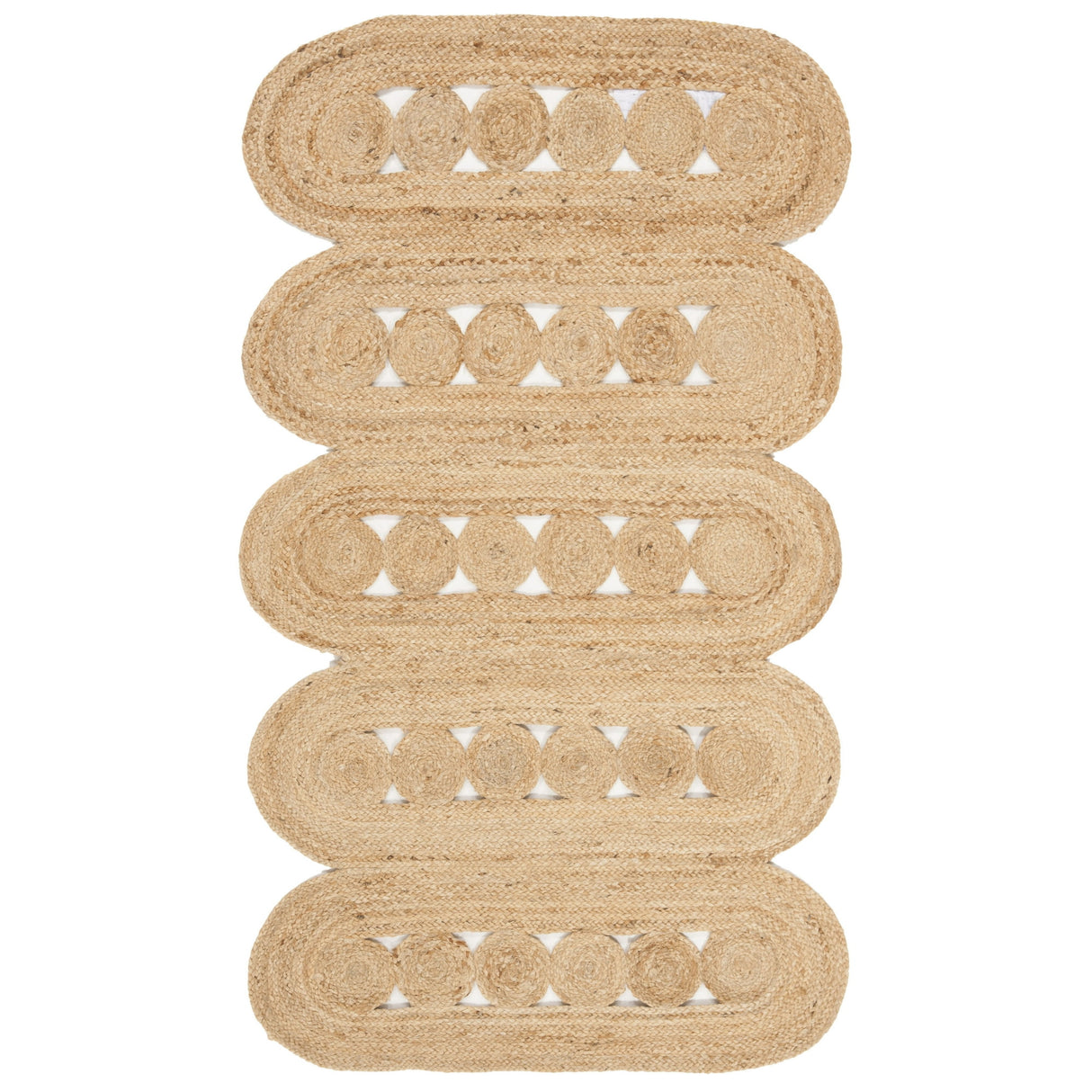 Natural Fiber Kaelee Braided Geometric Jute Area Rug