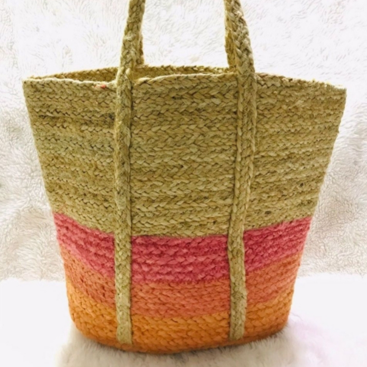 Braided Jute Tote Bag