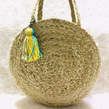 Round Braided Jute Bag, Stylish natural jute handbags