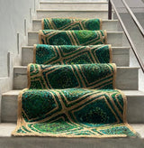 Green Boho Stair Runner Rug