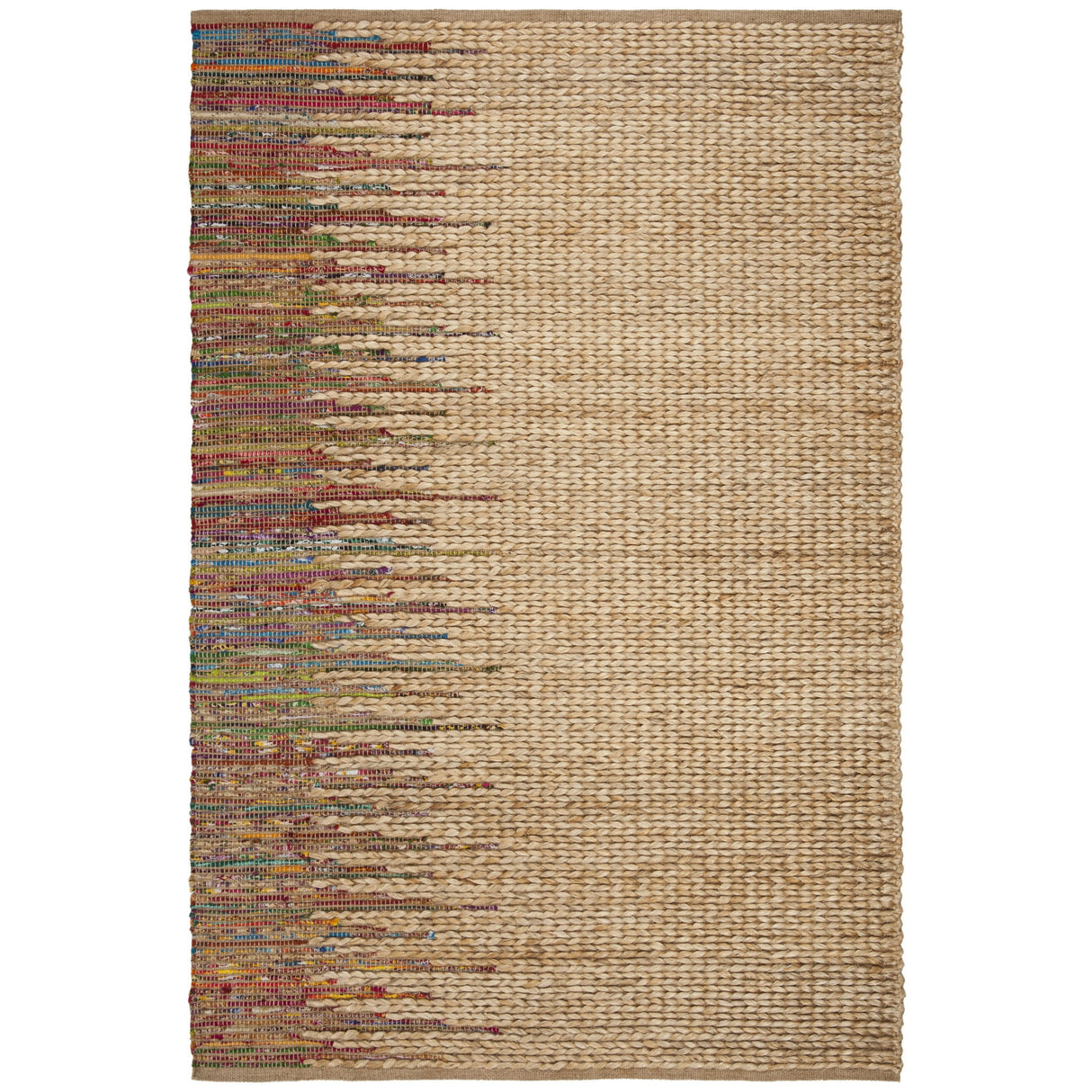 Beautiful Multicolor Jute Chindi Cotton Rug