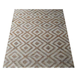 Hand Woven Flat Weave Kilim Jute Eco-Friendly Area Rugs, White Beige