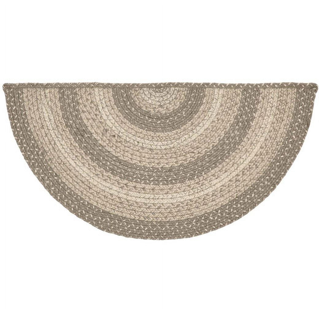 Natural fiber hearth rug, Braided jute hearth rug