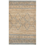 Natural Fiber Dahila Geometric Jute Area Rug, Beige/Grey