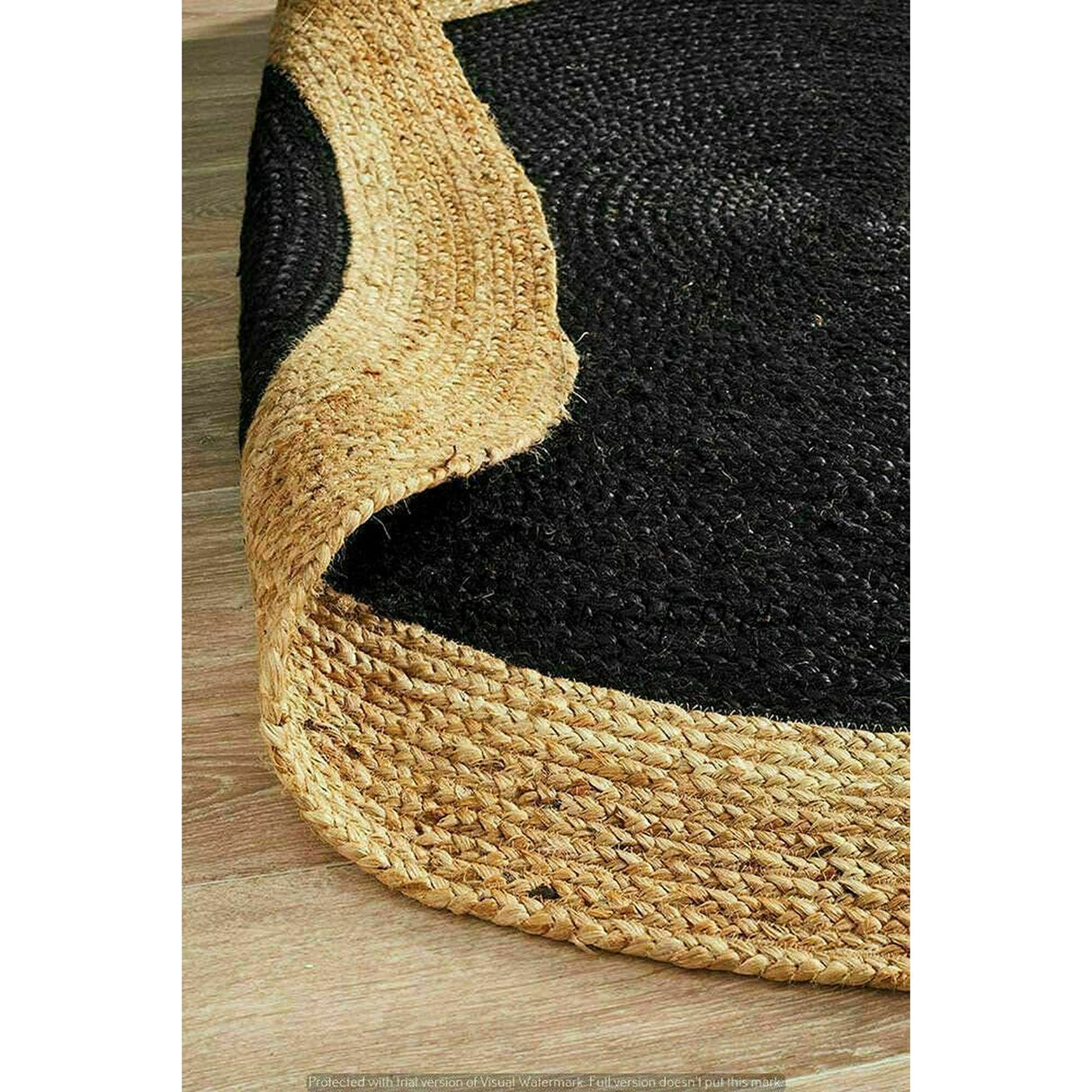 Natural Jute Rug Hand Braided Round Area Rug Handmade Rug for Home Décor