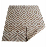 Hand Woven Flat Weave Kilim Jute Eco-Friendly Area Rugs, White Beige